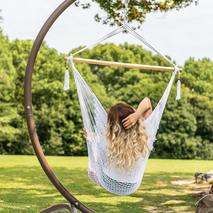 Lazy Daze Hammocks Hanging Chair Caribbean Swing Chair Hammock Chair w/Soft-S...