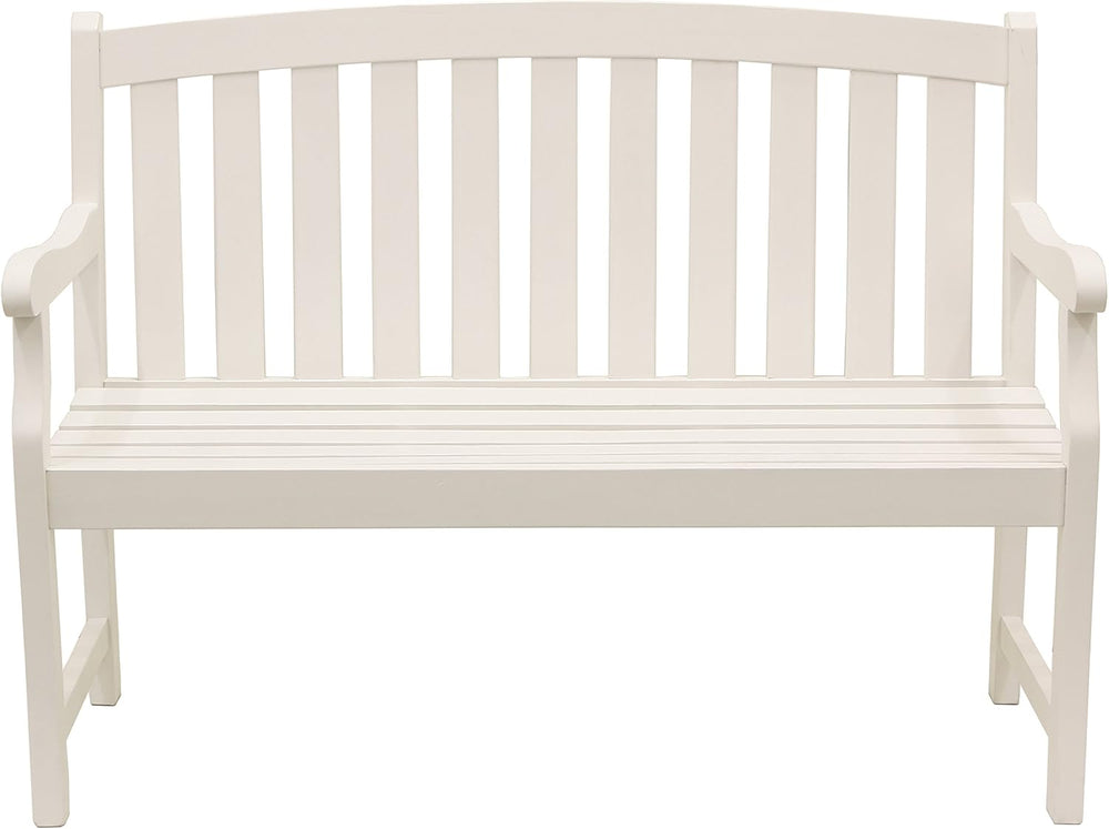 Decor Therapy Marley 2-Seat Outdoor Bench, White