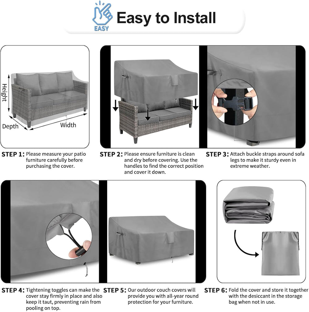 OutdoorLines Outdoor Waterproof Loveseat Couch Cover