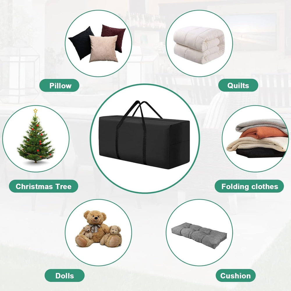 177 Gallon Outdoor Cushion Storage Bag 68 inch Extra Large Patio Furniture Cu...