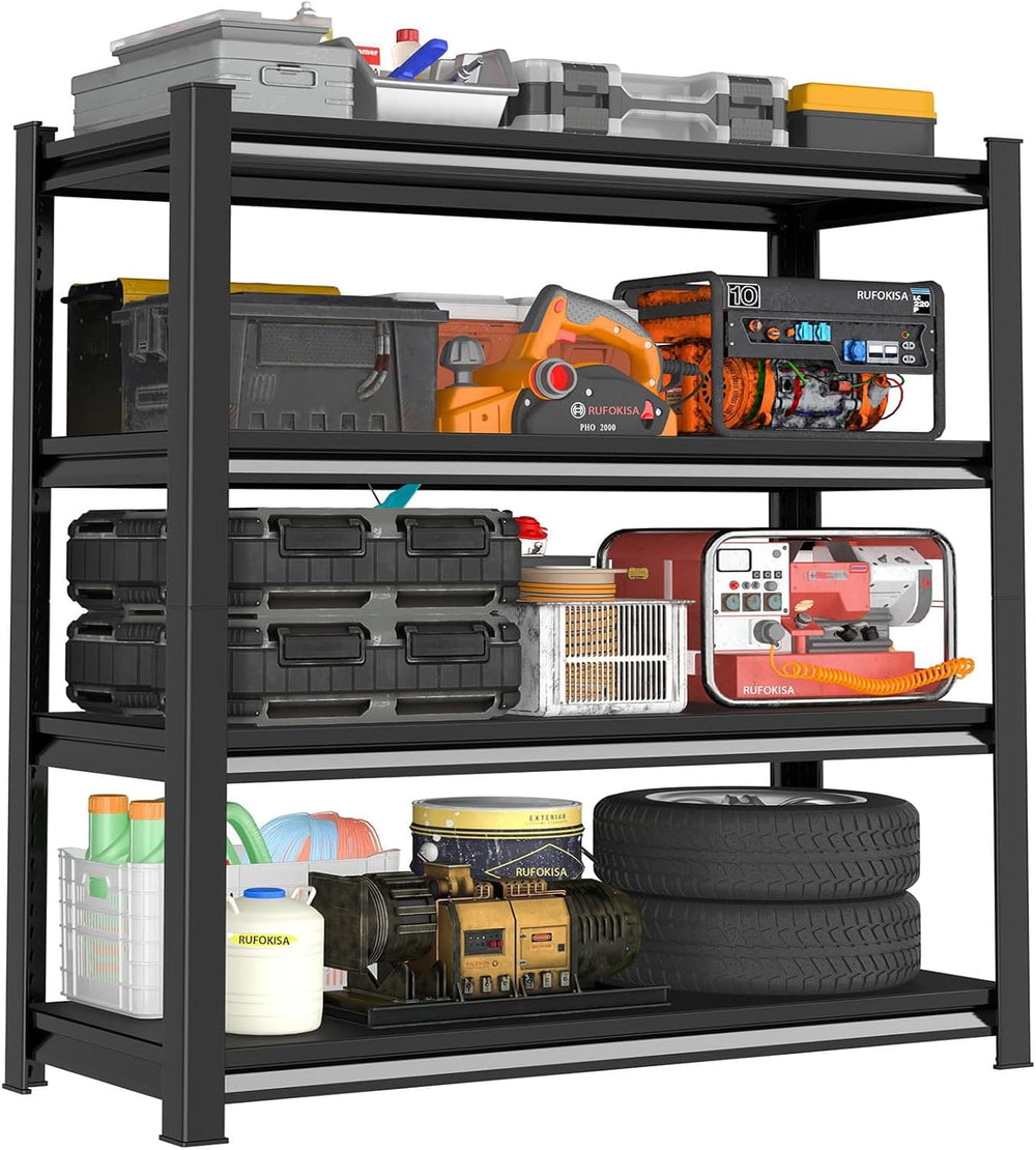 48" W Garage Shelving Heavy Duty, 2200LBS Loads Adjustable Garage Storag...
