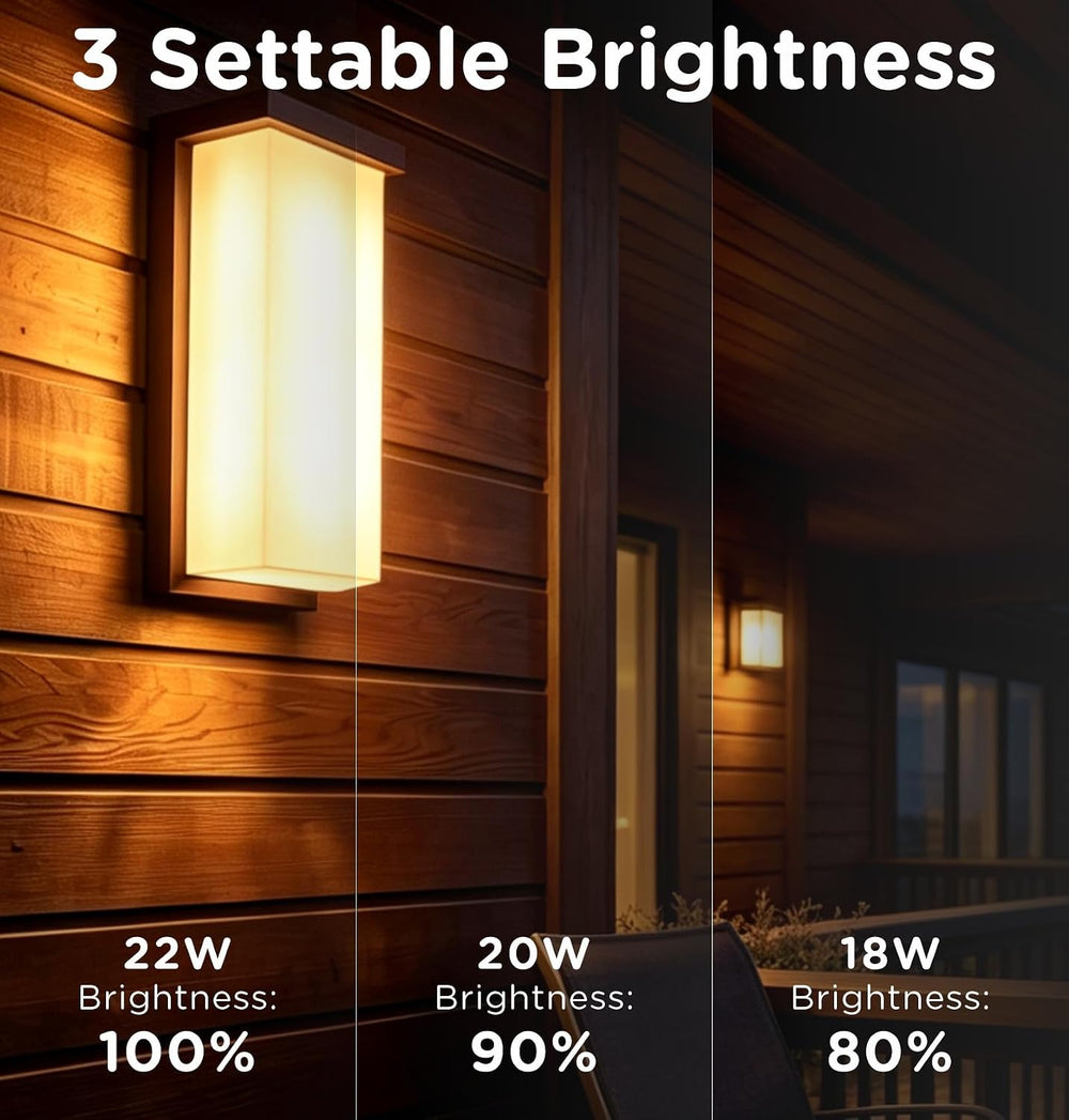 Outdoor Wall Light Sconce 14 Inch, IP66 Waterproof, 2640LM Brightness, 3CCT