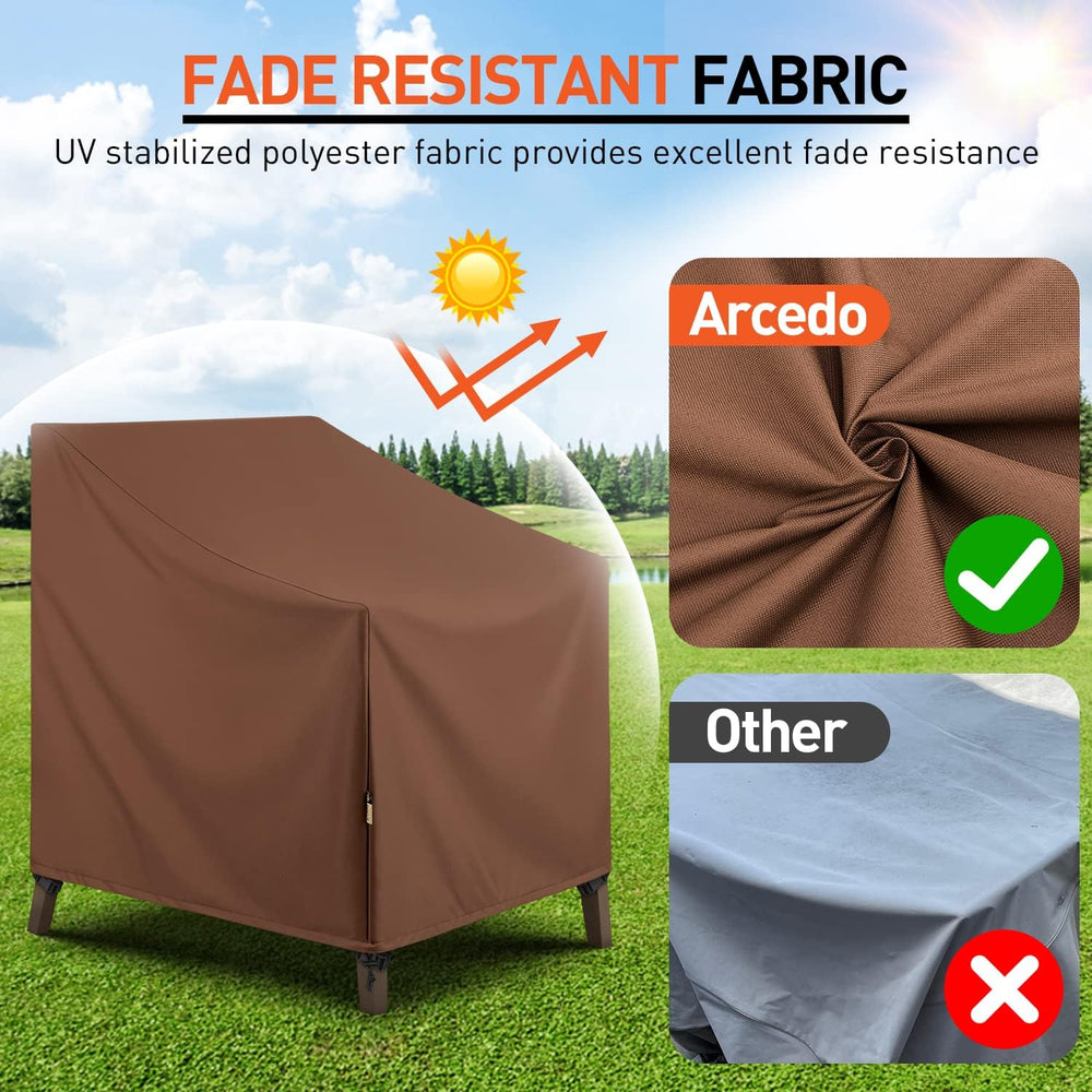 Waterproof Patio Chair Covers, Heavy Duty Outdoor Lounge Chair Covers, Patio ...