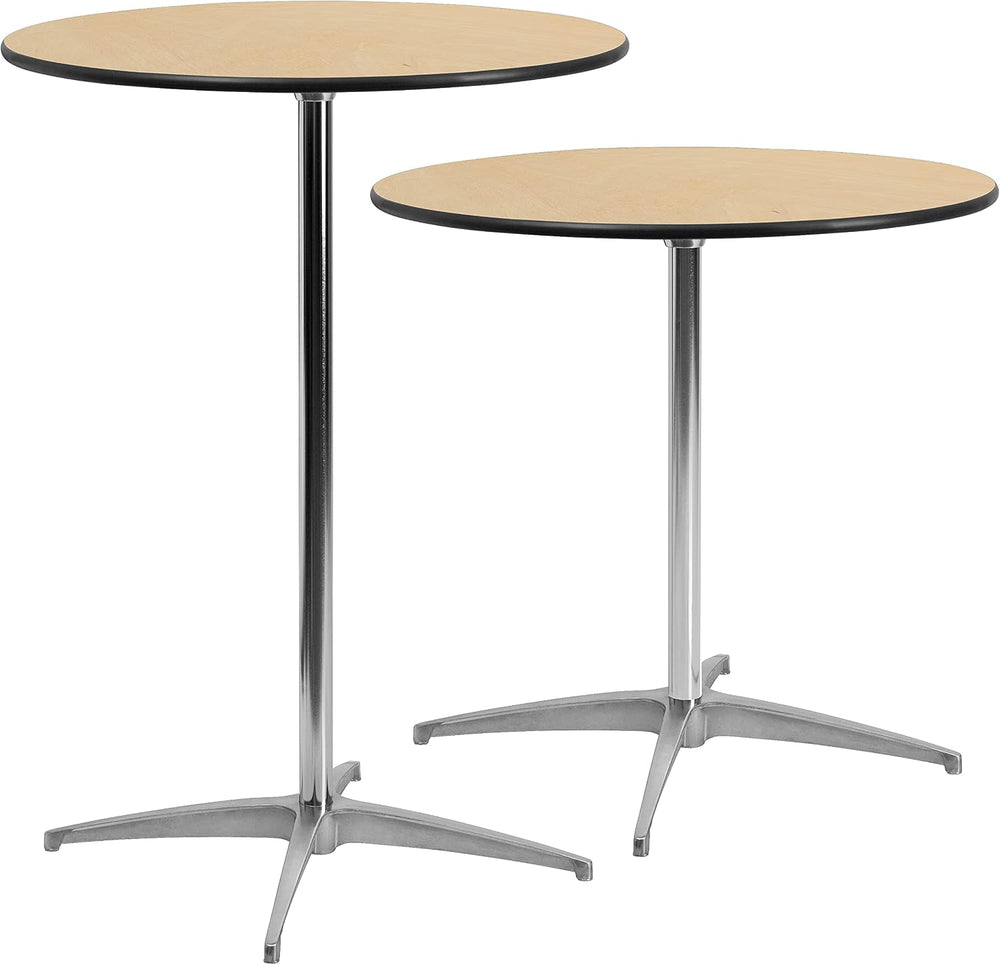Flash Furniture Lars 30" Round Cocktail Table with 30" and 42"...