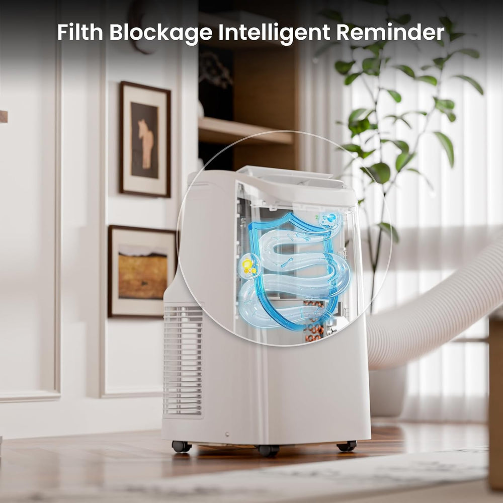 ZAFRO Portable Air Conditioner, 12000 BTU(8000 BTU SACC), 72H Drainage-free