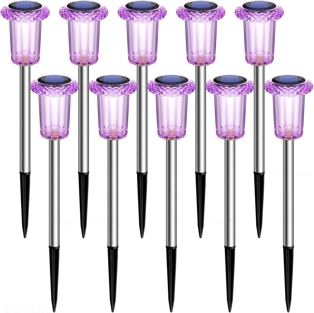 DenicMic Solar Halloween Lights Outdoor Waterproof 10 Pack Halloween Decor