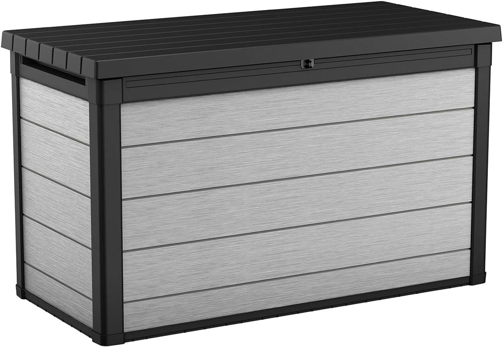 Keter Denali 200 Gallon Resin Large Deck Box with Double Wall 20mm Panels - P...