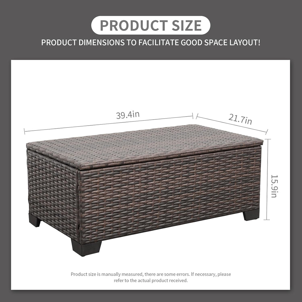 Rattaner Outdoor Table Patio Furniture All-Weather Patio Table Wicker Coffee ...
