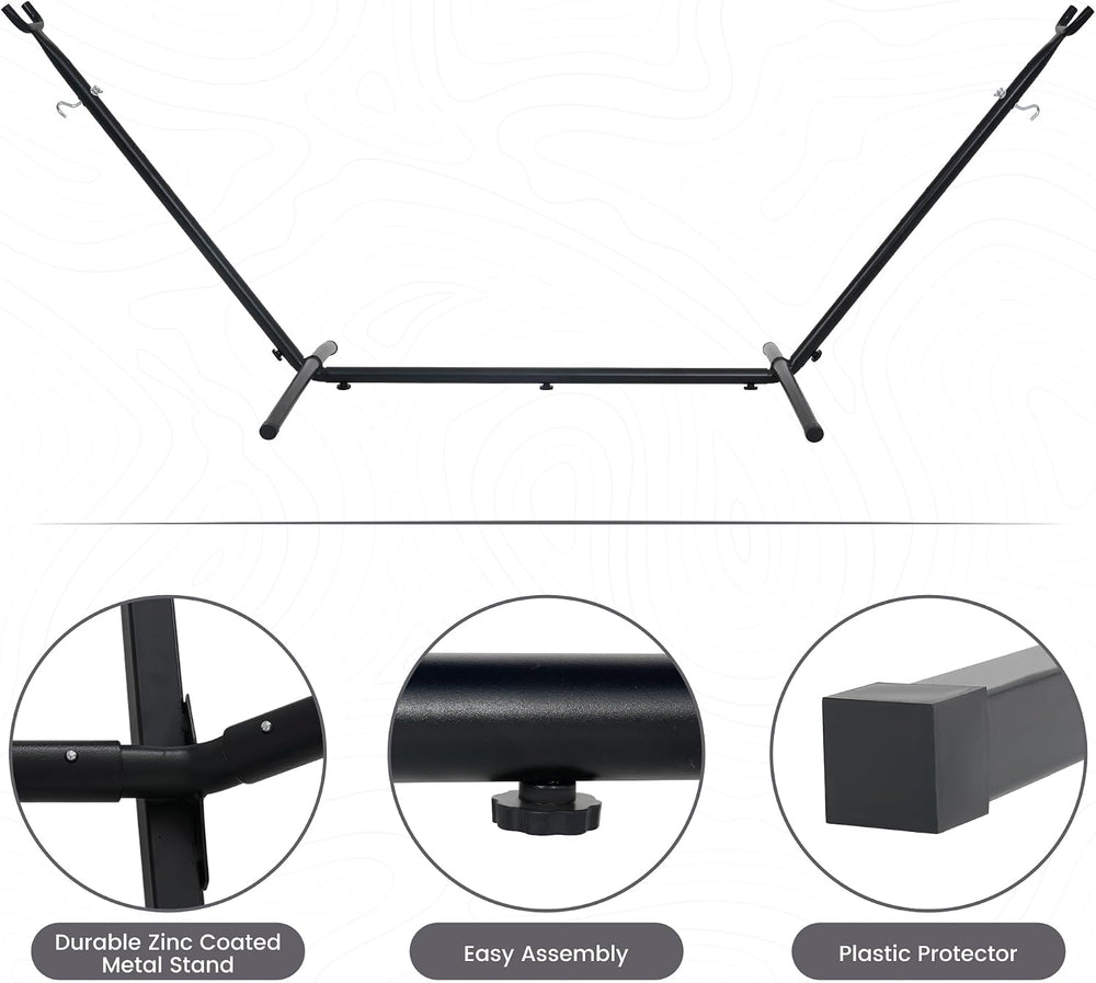 Lazy Daze Portable Hammock with Stand, Free Standing Hammocks for Indoor Outd...