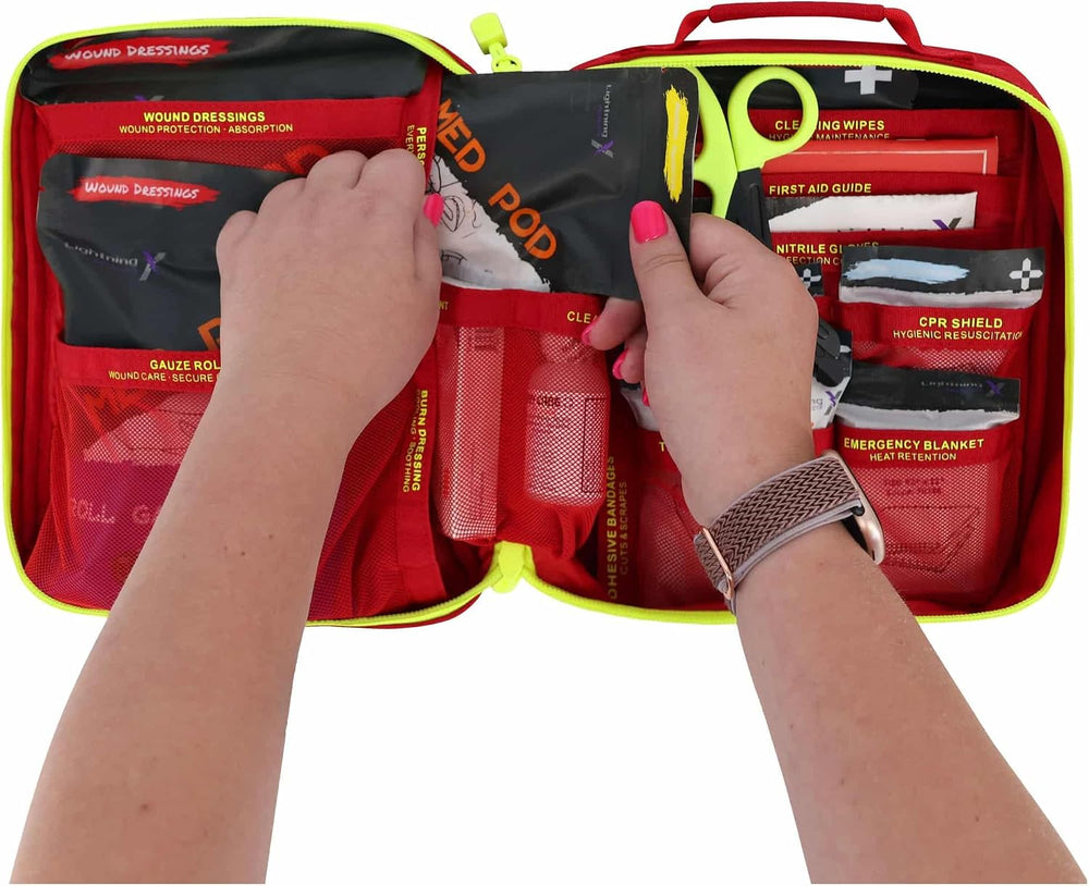 Lightning X 269 Piece First Aid Kit OSHA ANSI Class A+, Soft Case Emergency M...