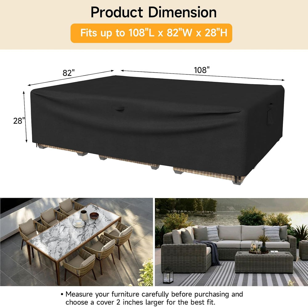 Patio Furniture Set Covers, 108 ×82 ×28 inch