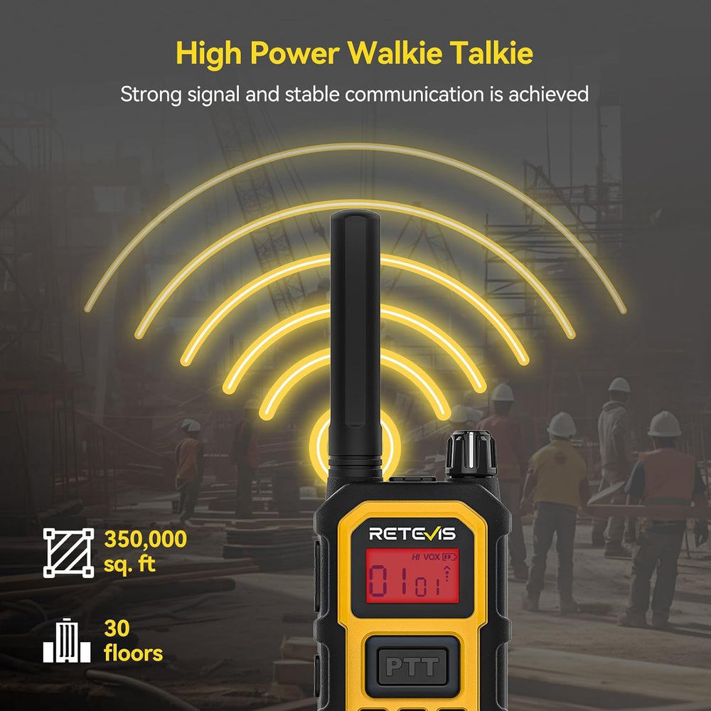 Retevis RB48 Plus GMRS Walkie Talkies Long Range for Industrial (4 Pack)