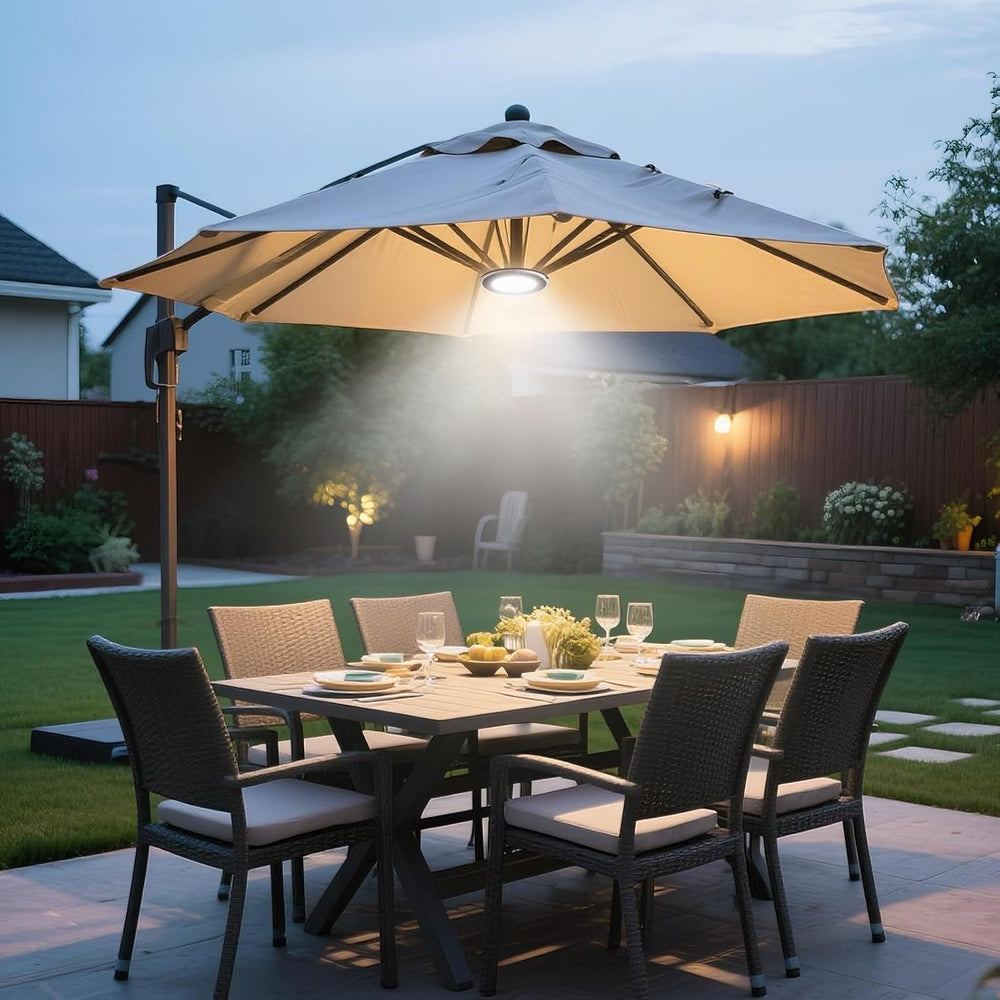 Vitnucrol LED Patio Umbrella Lights with Remote, 4000mAh Rechargeable | Porta...