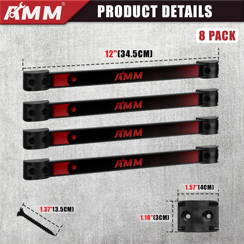 8PCS Magnetic Tool Holder Strip, 12" Heavy Duty Tool Organizer Magnetic ...