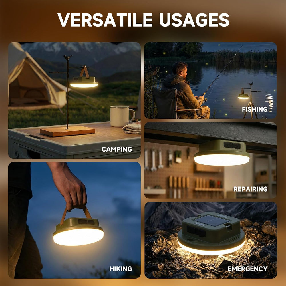 2400LM Ultra Bright Tent Light with Remote, 15000mAh Solar Camping Lantern