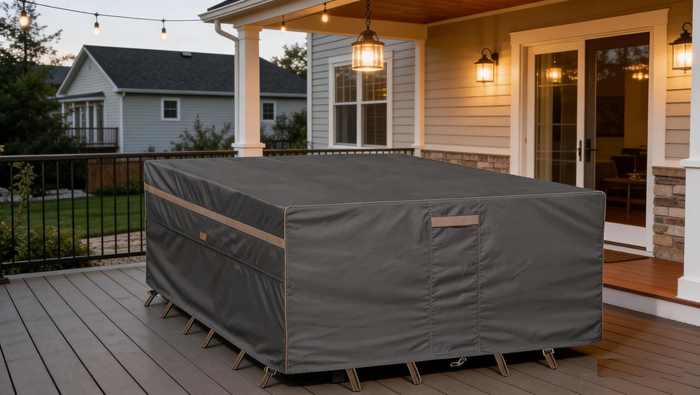 Garden Blasam Waterproof Patio Furniture Cover 128W x 82D in Dark Grey
