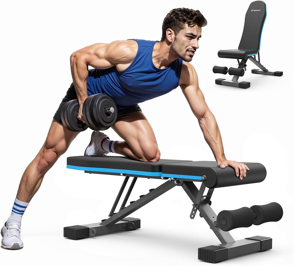 MERACH Weight Bench, Foldable Weight Benches for Home Gym with 990 LBS, Adjus...