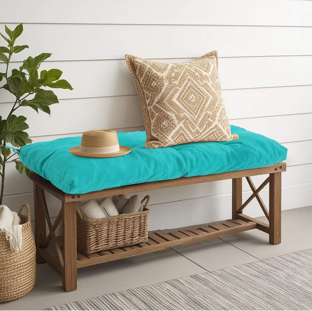 Outdoor Bench Cushion Waterproof, Tufted Bench Seat Cushion