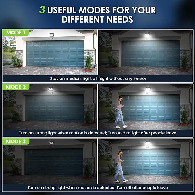 CLAONER Solar Lights Outdoor [𝟏𝟎 𝐏𝐚𝐜𝐤/126 LED], Wireless Motion Sensor Lights...