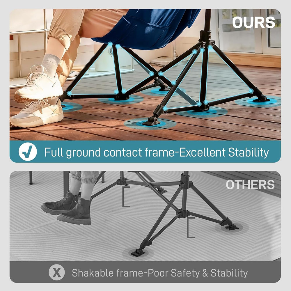 EVER ADVANCED Hammock Camping Chair, Oversized Heavy Duty Swing Chair with De...