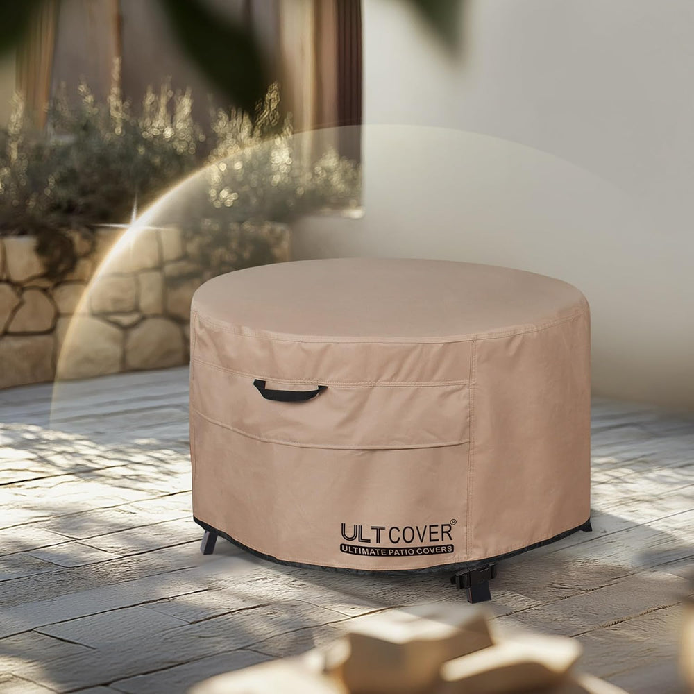 ULTCOVER Waterproof Round Patio Fire Pit Table Cover 50 inch
