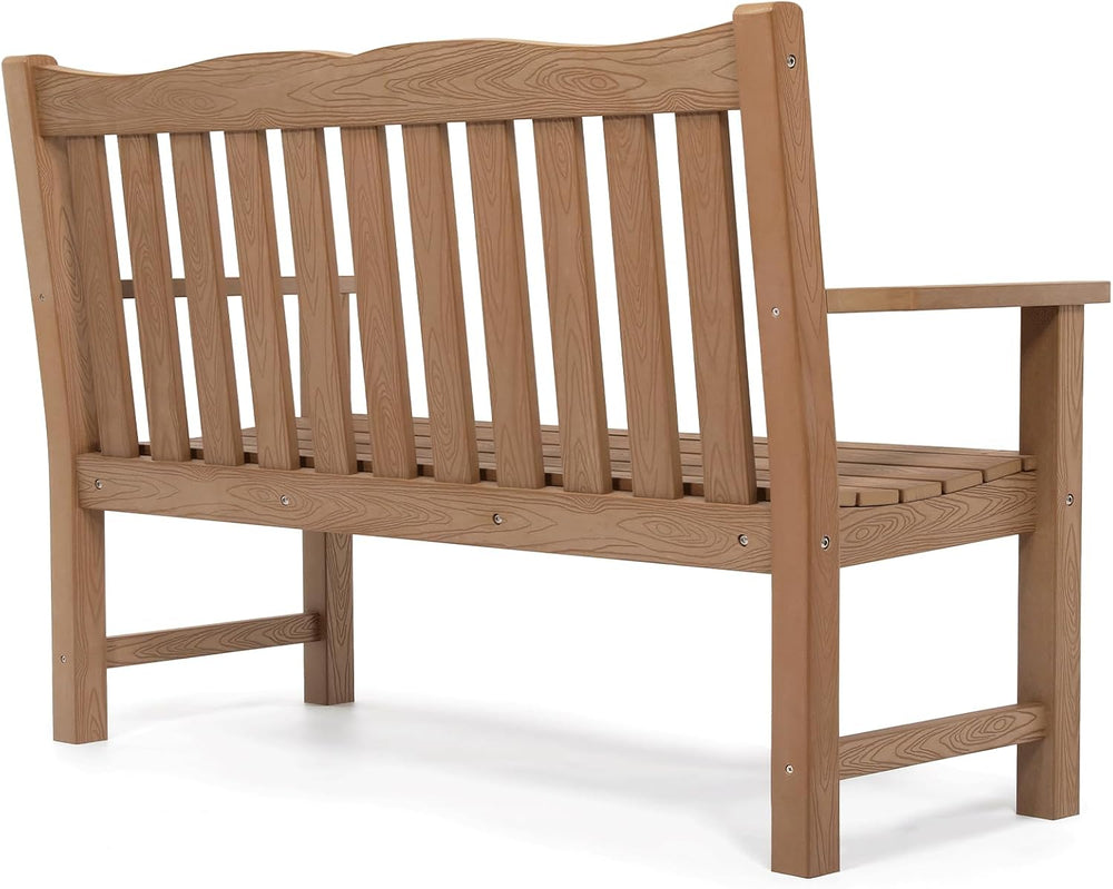 Stoog Oversized All-Weather Garden Bench & Chairs Set, 3-Piece Patio Furn...