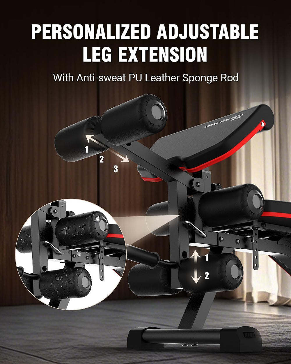 HARISON Adjustable Weight Bench, Bench1000 MAX Heavy Duty Workout Bench Press...