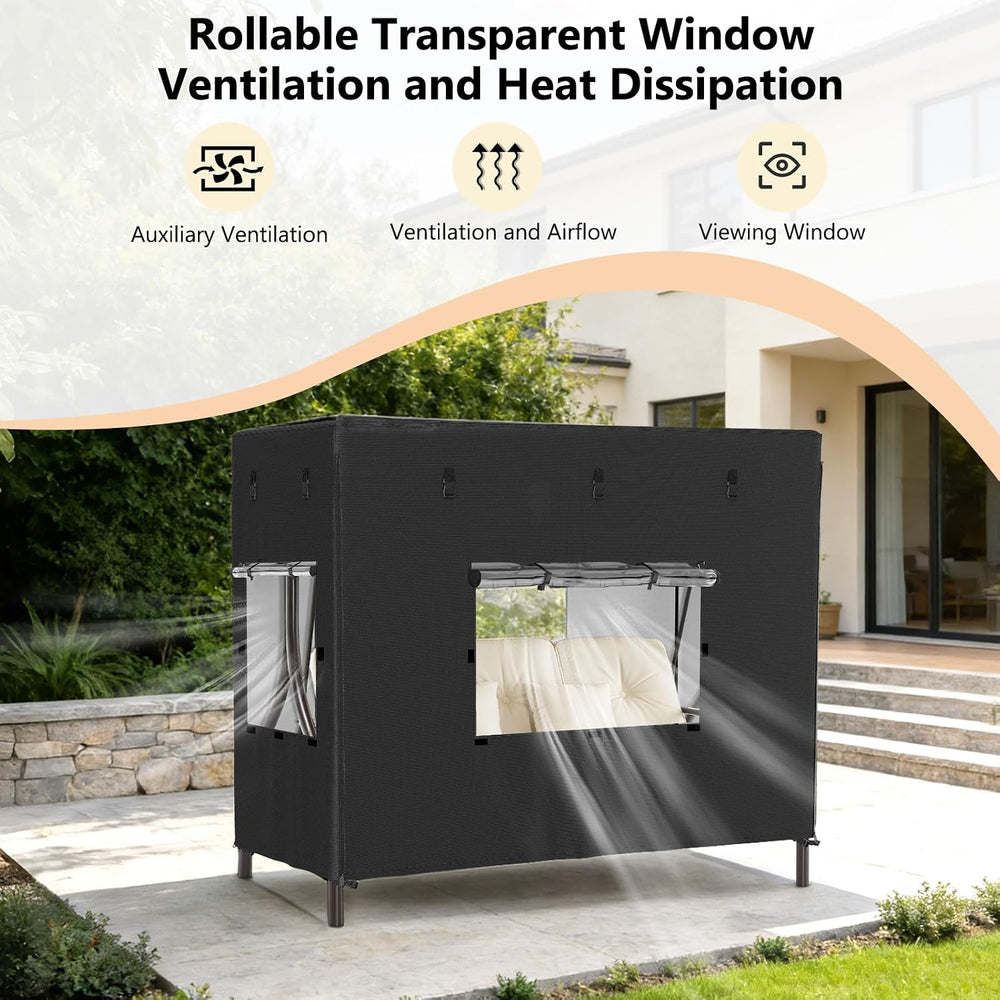 COSHNIBI Outdoor Swing Cover,3-Seat Patio Swing Chair Covers,Can be Used With...