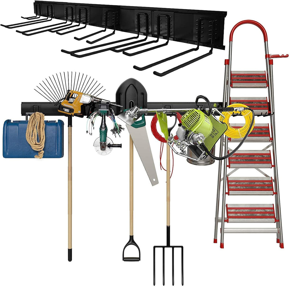 TORACK Tool Storage Rack Heavy Duty Garage Wall Mount Garden Tool Organizer