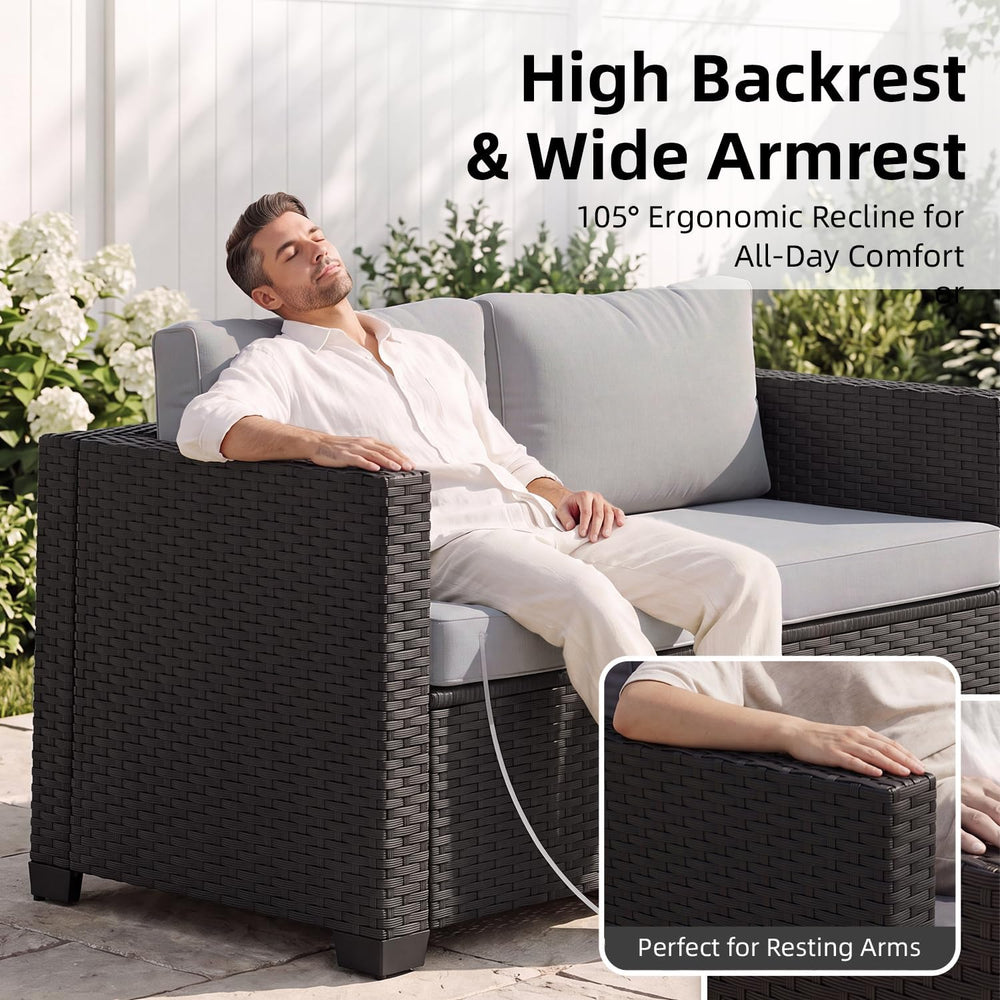 LazySunsets 1-Piece Outdoor Patio Furniture Set, Grey
