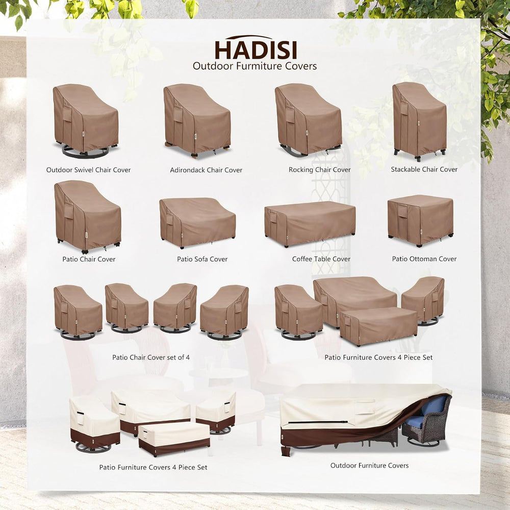 Patio Chair Covers for Outdoor Furniture Waterproof 4 Pack, Heavy Duty Waterp...