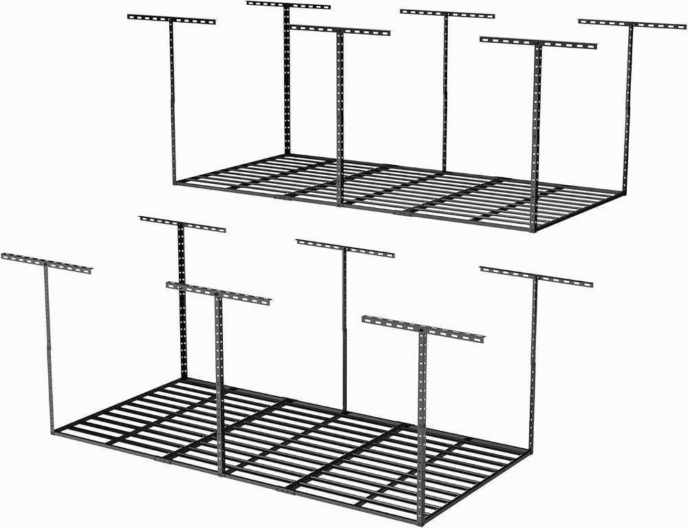 SunsGrove 4x8 Garage Storage Overhead Rack Organization, Adjustable Ceiling M...