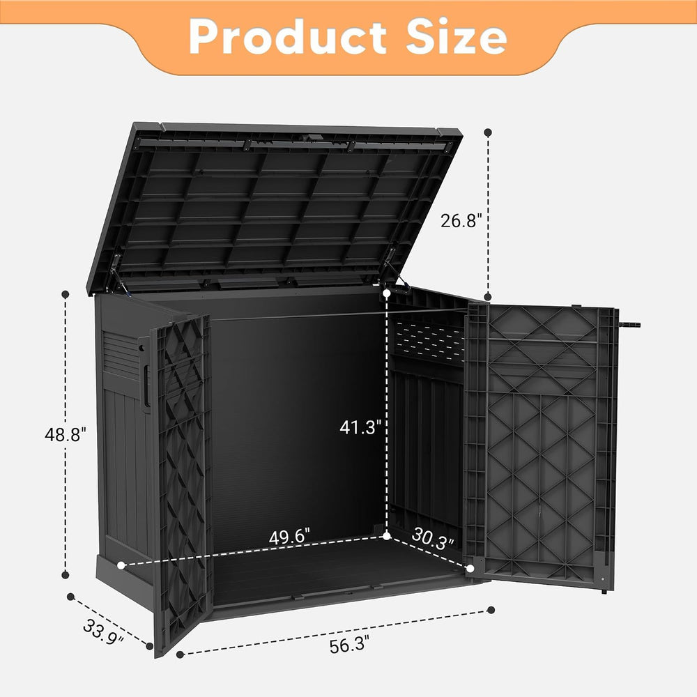 Outdoor Storage Box & Cabinet 51 Cu Ft, Garden Patio Storage Box