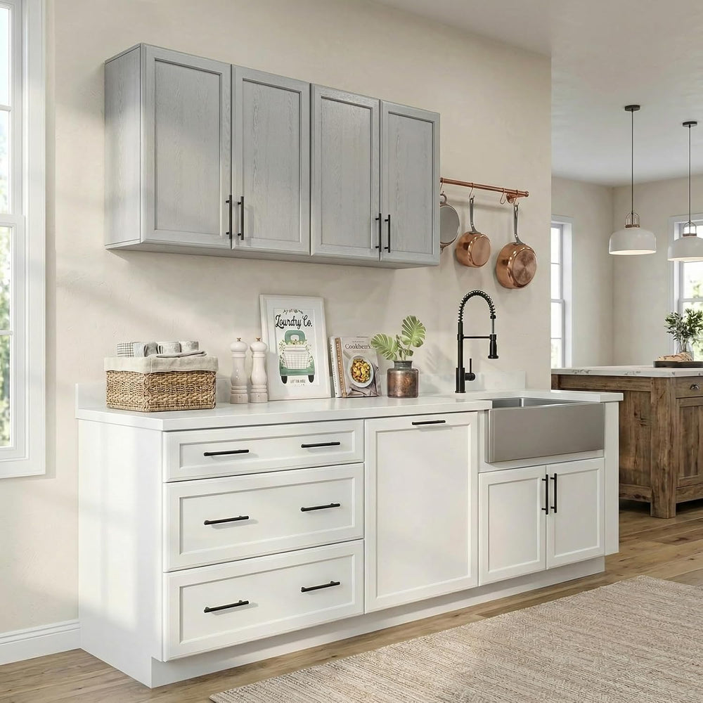 48" W Wall Cabinets for Laundry Room with Adjustable Shelf