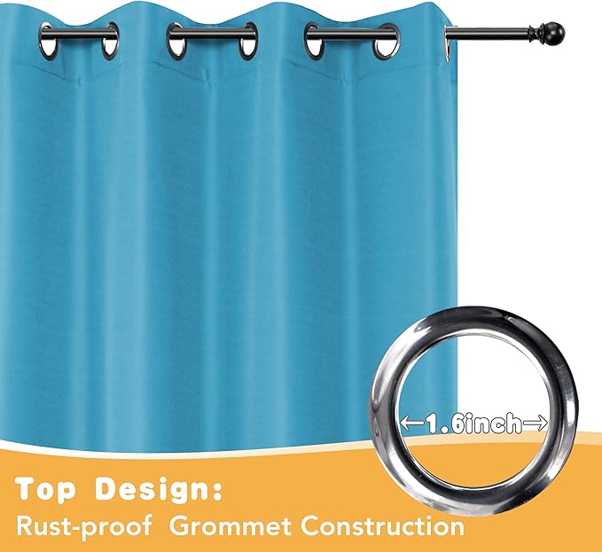 HolidayIdeas Extra Wide Outdoor Curtains for Patio Waterproof, 2 Panels - 110...