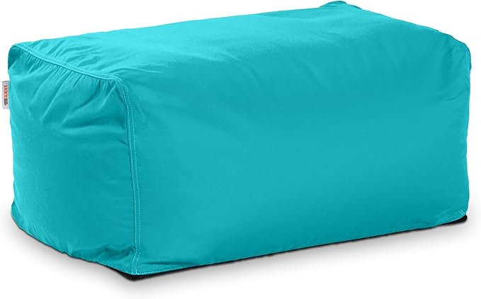 Jaxx Leon Outdoor Bean Bag Ottoman, Cancun Blue