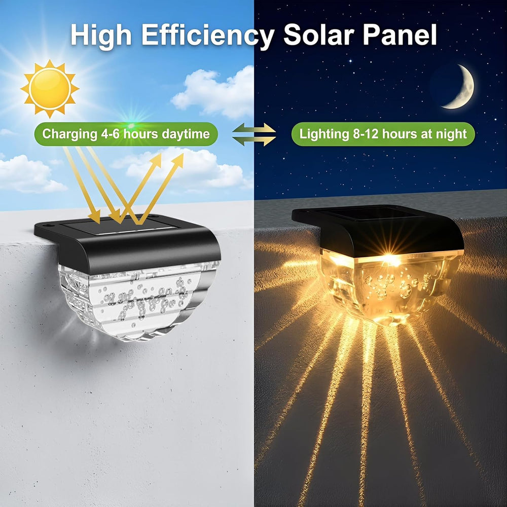 Melunar 12 Pack Solar Deck Lights Outdoor, Solar Step Lights Waterproof for O...