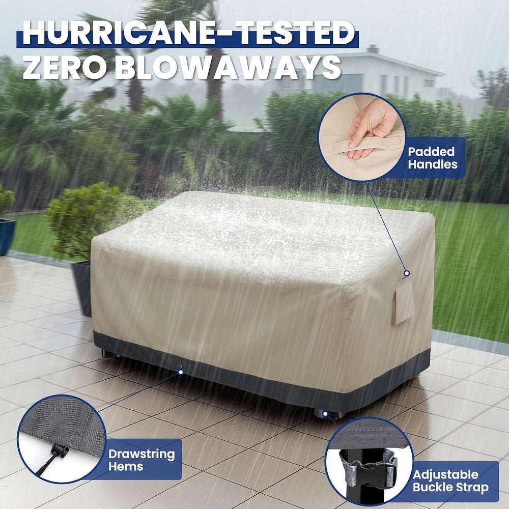 Extra Heavy Duty 2 Seater Outdoor Sofa Cover Waterproof - Patio Furniture Lov...
