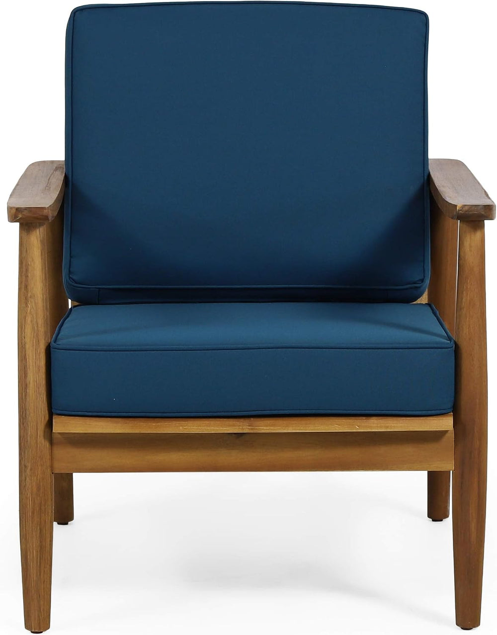 Willowbrook Outdoor Club Chair with Cushion - Acacia Wood - Teak (Set of 2)