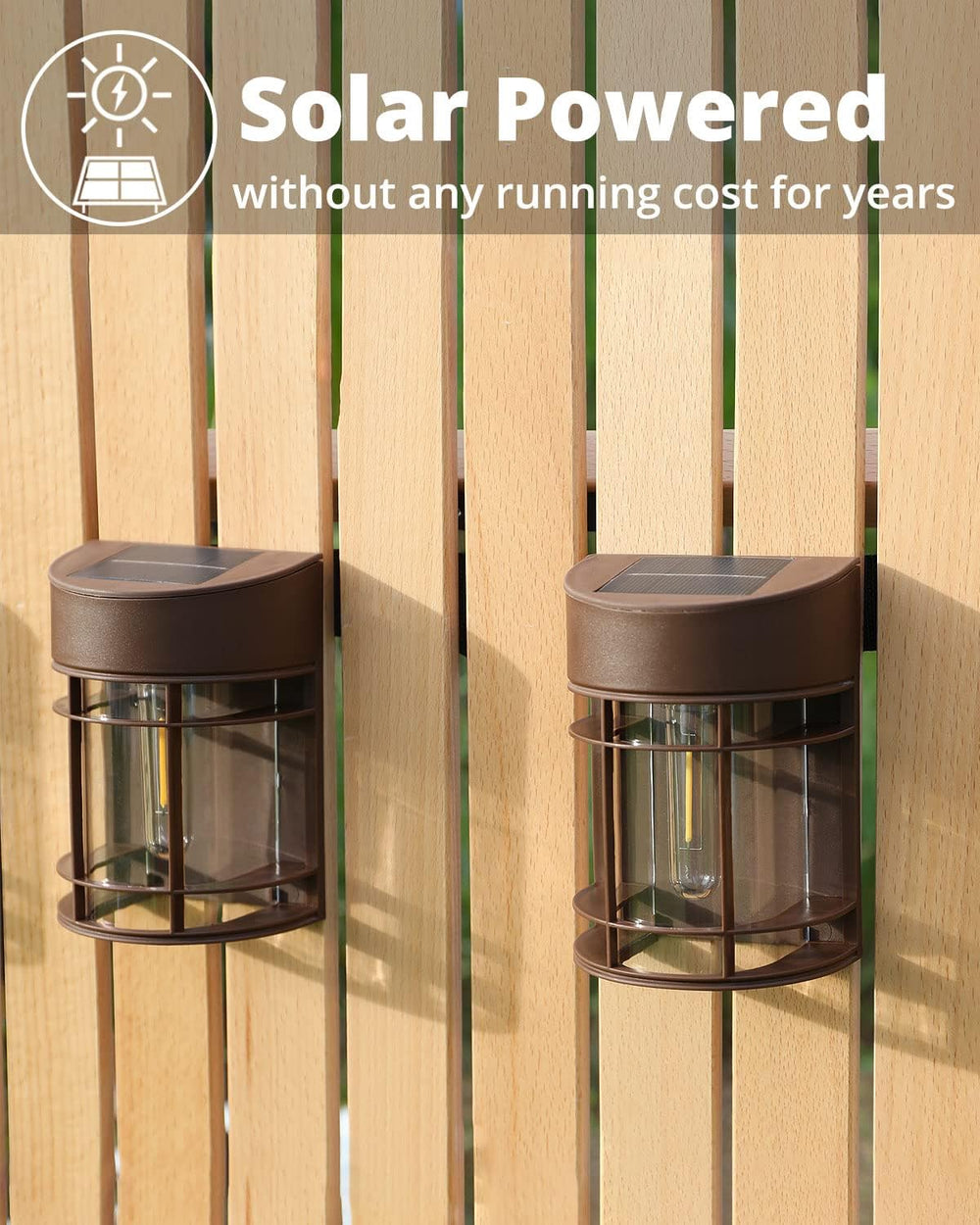 Solar Fence Lights, 8 Pack Deck Light Waterproof Solar Outdoor Lights for Gar...
