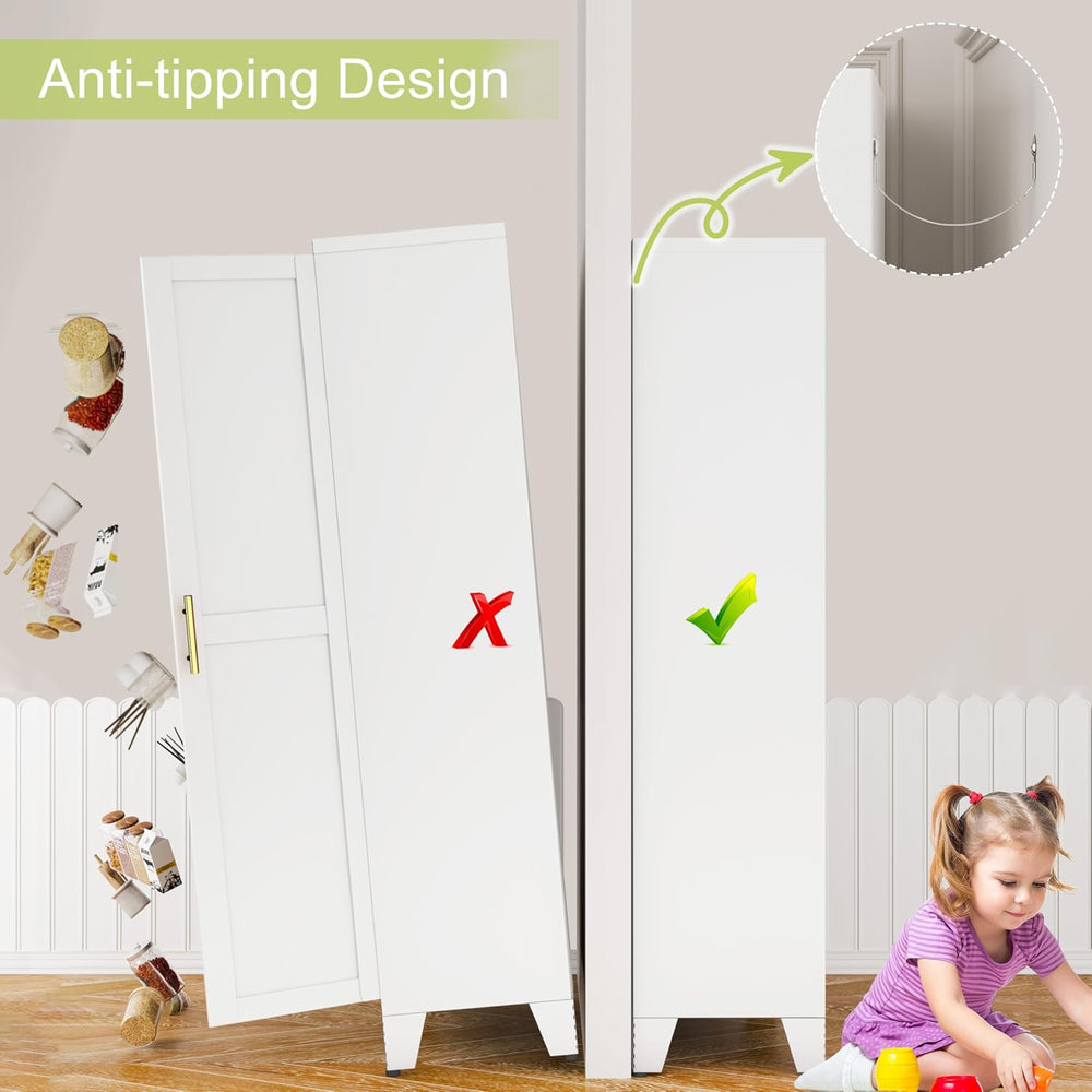 GAIOUS Metal Pantry Cabinet, Kitchen Pantry Storage Cabinets with 2 Door
