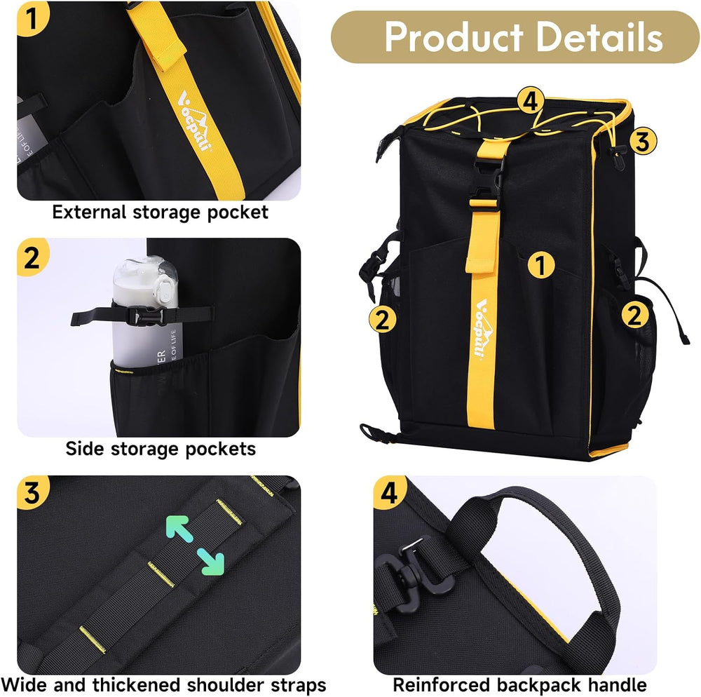 Camping Backpack - Aviation Aluminum Table Frame + 2 Folding Camping Chairs,+...