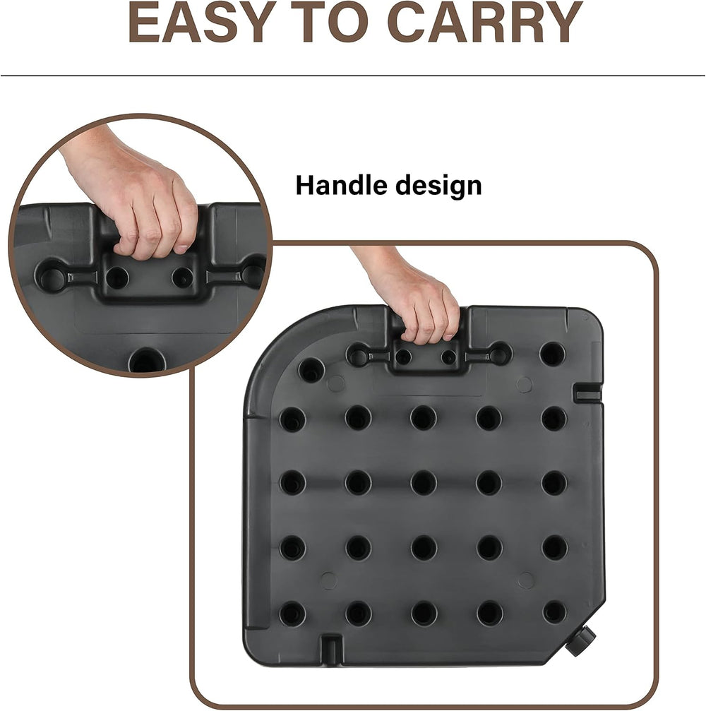 YSSOA 176lbs Capacity Heavy-Duty Cantilever Offset Patio Umbrella Base Stand ...