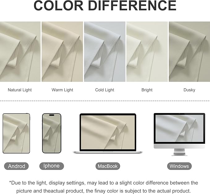 RYB HOME Extra Wide Outdoor Curtains for Patio Waterproof Heavy Duty Thermal ...