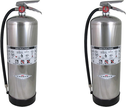 Amerex 240, 2.5 Gallon Water Class A Fire Extinguisher (2 Pack)