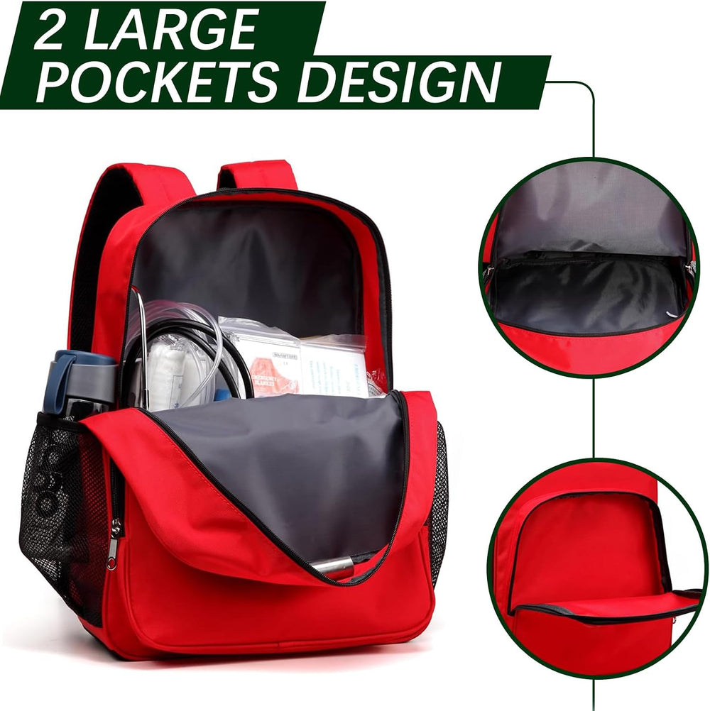 Gatycallaty Empty Durable First Aid Backpack for Workplace & Outdoors 1PC