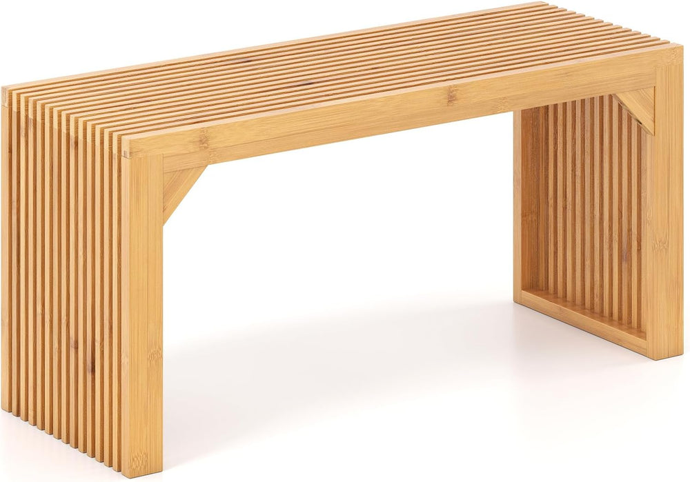GIANTEX 36" Bamboo Dining Bench, 660Lbs Capacity, 2-Person Kitchen Table...