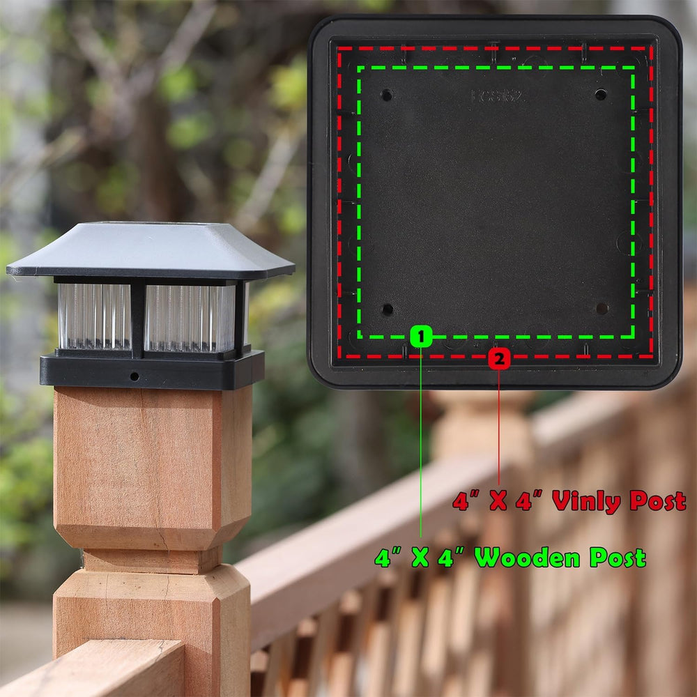 Dynaming 4x4 Solar Post Cap Lights Outdoor with 2 Color Modes, Fence Post Sol...