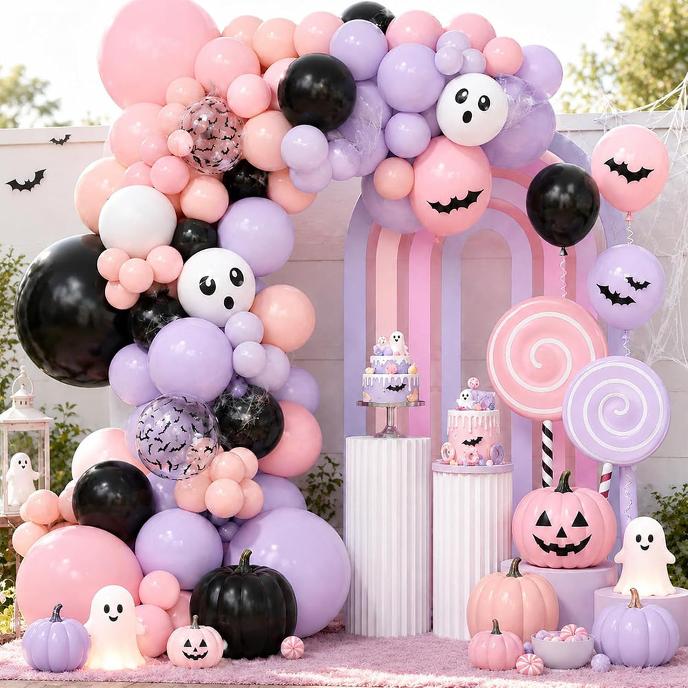 Spooky One Birthday Decorations Girl,123pcs Halloween 1st Birthday Party Deco...