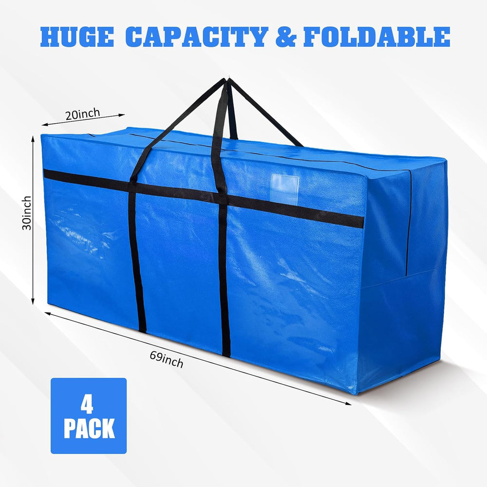 4 Pcs 176 Gallon Extra Large Moving Bags Heavy Duty Storage Bag